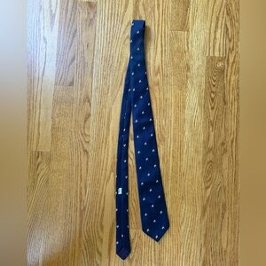 Blue Tie with Horse Print